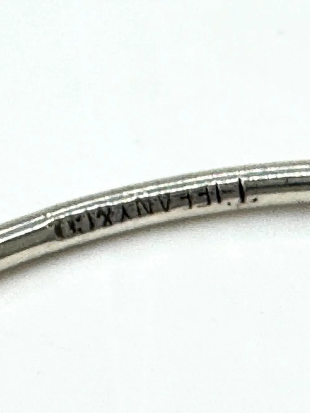 Tiffany & Co. Hook & Eye 18K Gold Sterling Silver Bangle Bracelet JR1880